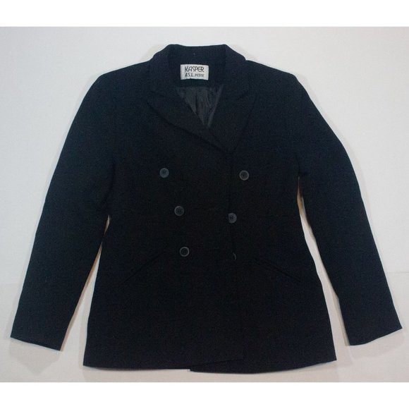 Kasper A.S.L Petite Women's Blazer Black 4 Petite - Picture 1 of 4